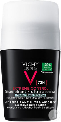 Vichy Homme Déodorant Anti-Transpirant 72H Contrôle Extrême Roll-On 50ml