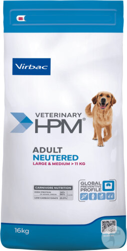 Virbac Veterinary HPM Adult Neutered Dog Large Et Medium 16kg