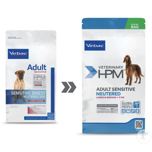 Virbac Veterinary HPM Adult Sensitive Neutered Dog Large & Medium 12kg-2