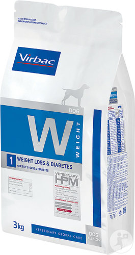 Virbac Veterinary HPM Dog W1 Weight Loss Et Diabetes 3kg