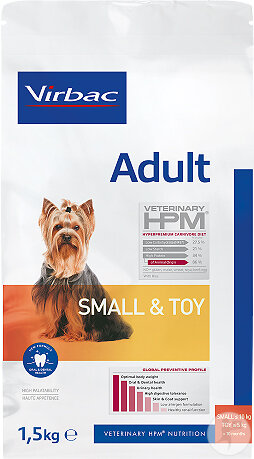 Virbac Veterinary HPM Adult Small Et Toy Chien 1,5kg