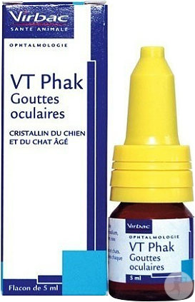 Virbac VT Phak Gouttes Oculaires Chat Et Chien Agés Flacon 5ml