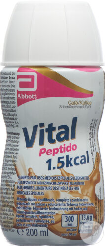 Vital Peptido 1,5kcal Alimentation Liquide Complète Équilibrée Café Flacon 200ml