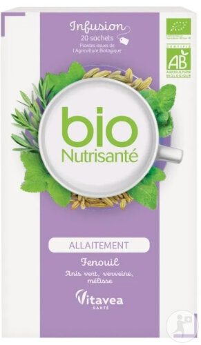Vitavea BioNutrisanté Infusion Allaitement Bio 100% Lactation Et Relaxation 20 Sachets