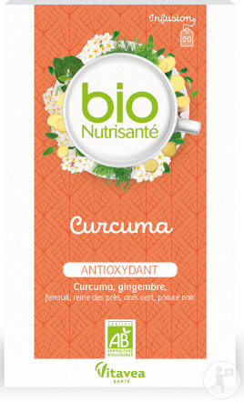 Vitavea BioNutrisanté Infusion Curcuma Bio 100% Antioxydant 20 Sachets