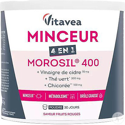 Vitavea Minceur 4en1 Morosil 400mg Métabolisme Brûle Graisse Cure 30 Jours Poudre 240g