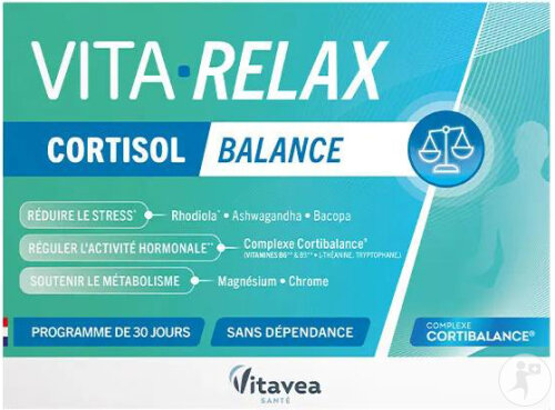 Vitavea Vita-Relax Cortisol Balance Sommeil Et Stress 30 Gélules