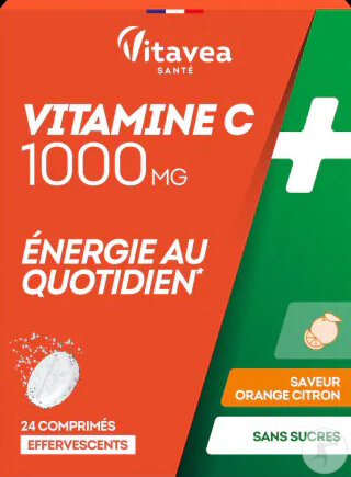 Vitavea Vitamine C 100mg Saveur Citron 24 Comprimés Effervescents