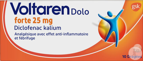Voltaren Dolo Forte Dragées 25mg 10 Pièces