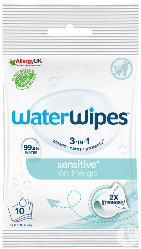 WaterWipes On The Go Lingettes Nettoyantes 10 Pièces