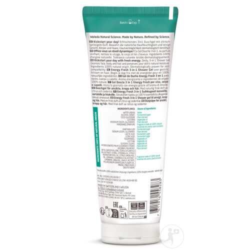 Weleda Men Energy Fresh 3en1 Gel Douche Visage Corps Et Cheveux Bio 200ml-3
