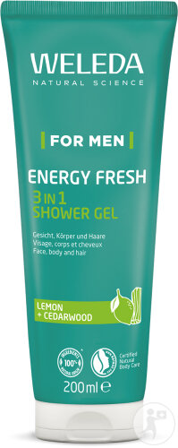 Weleda Men Energy Fresh 3en1 Gel Douche Visage Corps Et Cheveux Bio 200ml