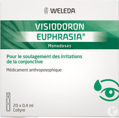 Weleda Visiodoron Euphrasia Gouttes Ophtalmiques 20 Monodoses
