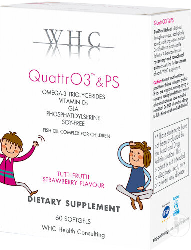 WHC QuattrO3 + PS Goût Tutti Frutti 60 Softgels 
