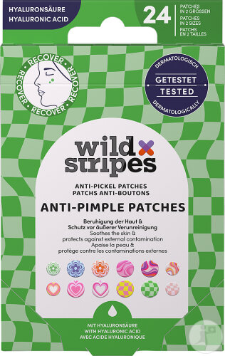 Wild Stripes Ant-Pimple Patches Groovy Protect 24 Pièces