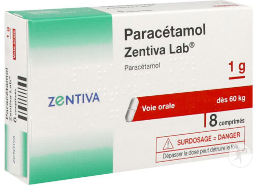 Zentiva Paracétamol 1000mg 8 Comprimés