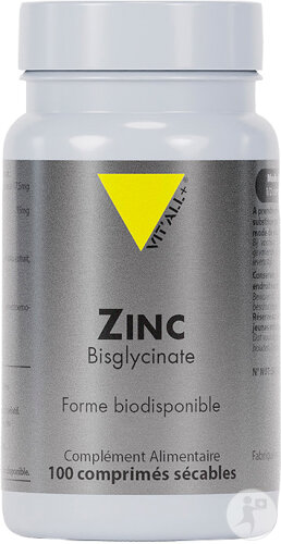 Vit'all+ Zinc Bisglycinate Forme Biodisponible 100 Comprimés Sécables
