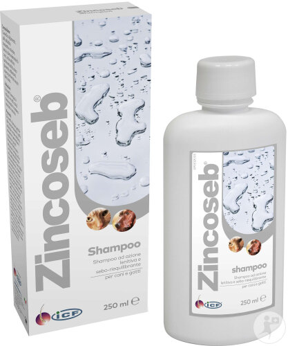Zincoseb Shampoing Adoucissant Et Sébo-Régulateur Pour Chiens Et Chats 250ml