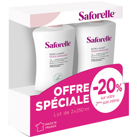 Saforelle Zachte Wasoplossing Intieme Verzorging 2x250ml Promo 2de Aan -20%