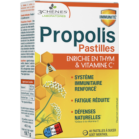 3 Chênes Propolis Zuigtabletten 40 Stuks