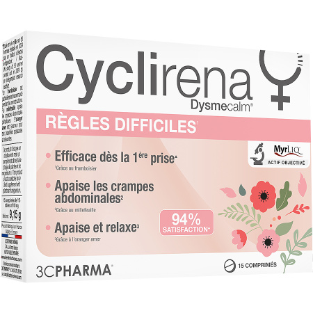 3C Pharma Cyclirena Moeilijke Menstruatie 15 Tabletten