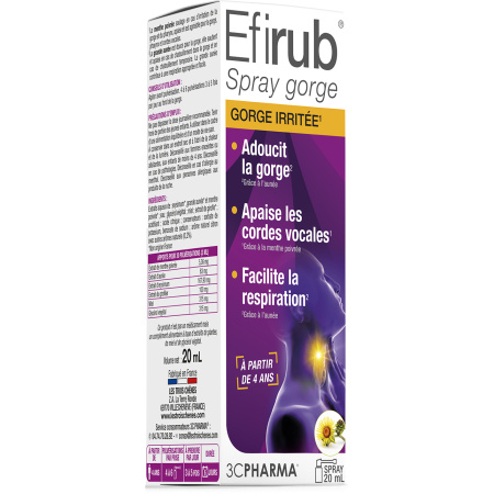3C Pharma Efirub Keelspray Vanaf 4 Jaar 20ml