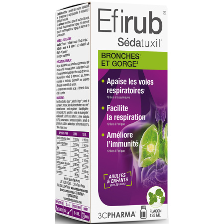 3C Pharma Efirub Sedatuxil Bronchus En Keel Siroop 125ml