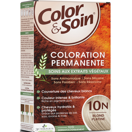 3 Chênes Color & Soin Permanente Kleuring Met Plantaardige Extracten 10N Platinablond 1 Kit