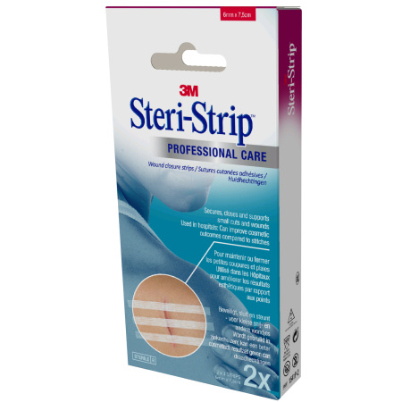3M Steri-Strip Steriele Hechtstrip 6x75mm Stuks 2x3 (R1541-02)