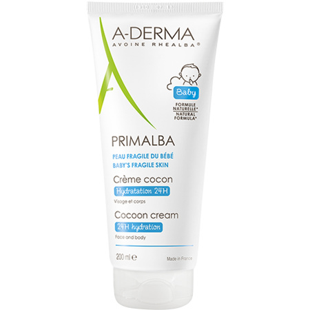 A-Derma Primalba Baby Coconcreme Hydratatie 24u Gezicht En Lichaam Tube 200ml