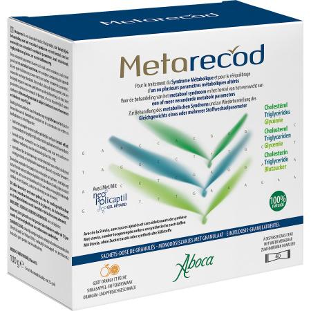 Aboca Metarecod Herstelt het evenwicht van cholesterol, triglyceriden en glykemie 40x2,5g