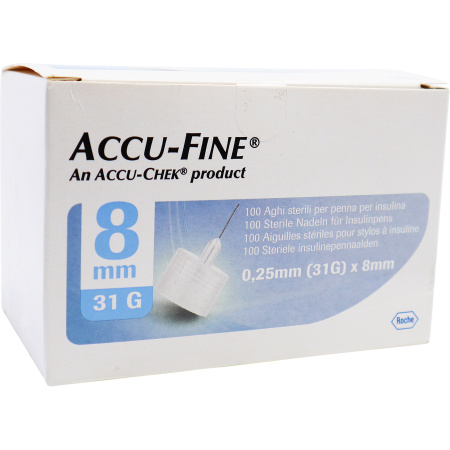Accu-Fine 31g 8mm Steriele Naalden 100 Stuks