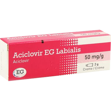 Aciclovir EG Labialis 50mg/G Herpes Labialis Crème Tube 2g