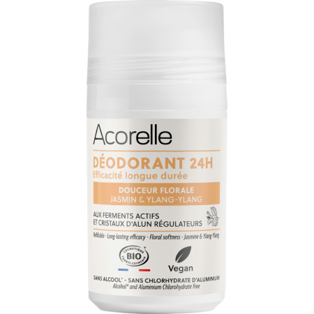 Acorelle Deodorant 24h Langdurige Doeltreffendheid Bloemige Zoetheid Bio Roll-On 50ml