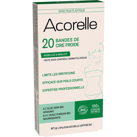 Acorelle Epilation Koude Wax Strips Voor Bikinilijn En Oksels Bio 20 Stuks