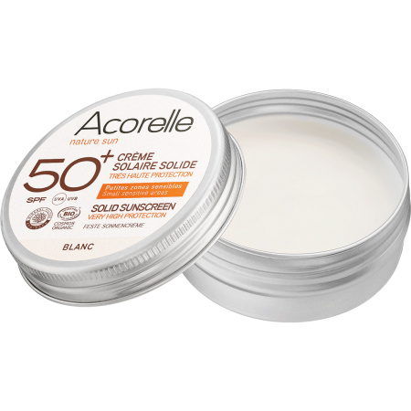 Acorelle Nature Sun Solide Zonnecrème SPF50+ Gezicht En Lichaam Bio Pot 30g
