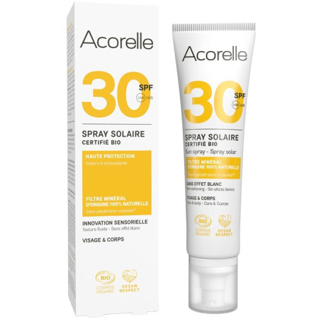 Acorelle Nature Sun Zonnebrandspray SPF30 Gezicht En Lichaam Bio Pomptube 100ml