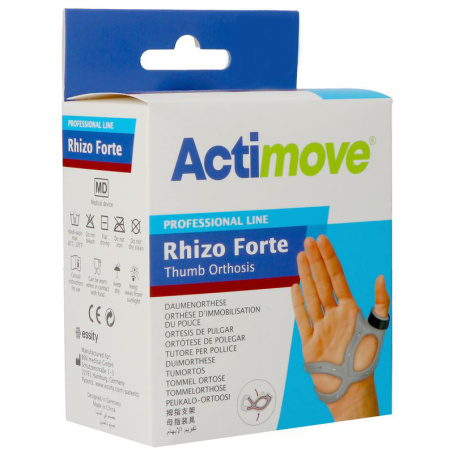 Actimove Rhizo Forte Rechts L Zwart 1 Stuk