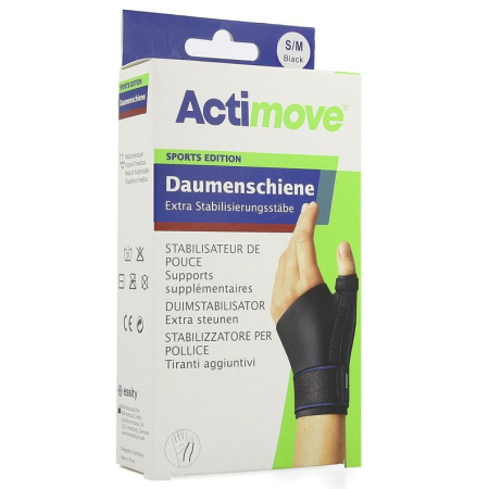 Actimove Sport Thumb Stabilizer Zwart Maat S/M 1 Stuk