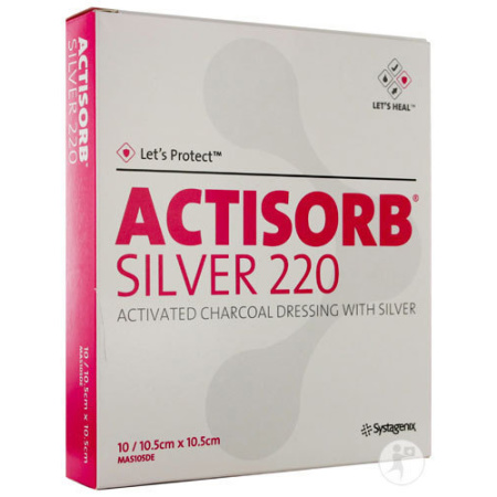Actisorb Silver 220 Kompressen 10,5cm x 10,5cm 10 Stuks (Mas105de)