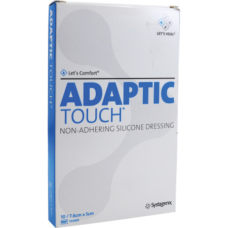 Adaptic Touch Siliconenverband 5x7,6cm Niet-Klevend 10 Stuks