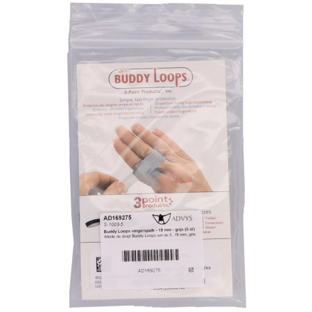 Advys Buddy Loops Vingerspalk 19mm Grijs 5 Stuks