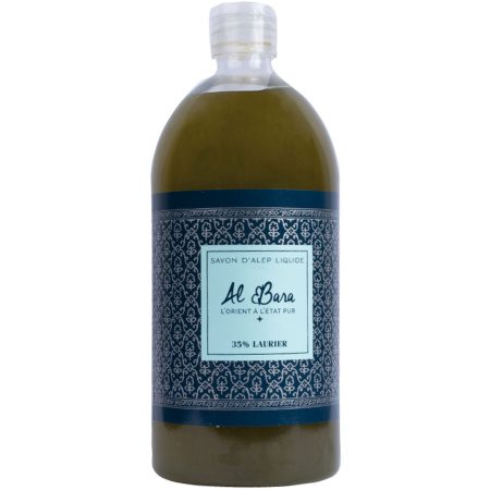 Al Bara Vloeibare Aleppo Zeep 35% Laurier Fles 1l