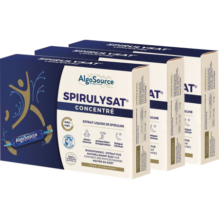 Pack Van 3 Algosource Spirulysat Geconcentreerd Vloeibaar Spirulina-Extract 20x10ml