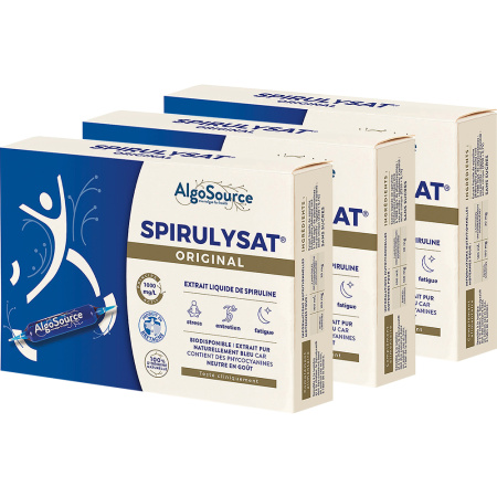 Algosource Spirulysat Origineel Vloeibaar Spirulina-Extract Promo Pack 60x10ml