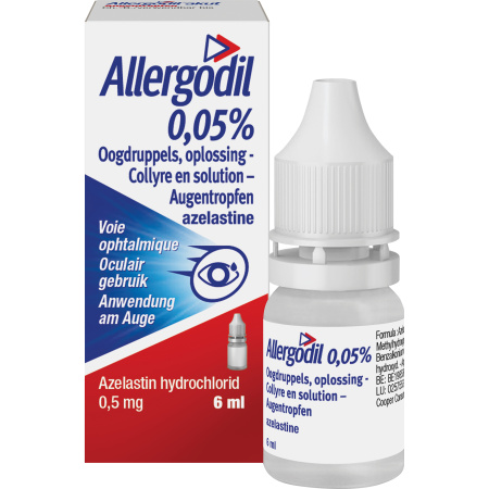Allergodil 0,05% Oogdruppeloplossing Fles 6ml