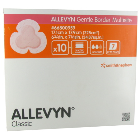 Allevyn Gentle Border Multisite Sterk Absorberend Zacht Hechtend Wondverband 10 Stuks (66800959)
