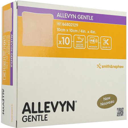 Allevyn Gentle Foam Verband 10x10cm 10 Stuks (66802129)