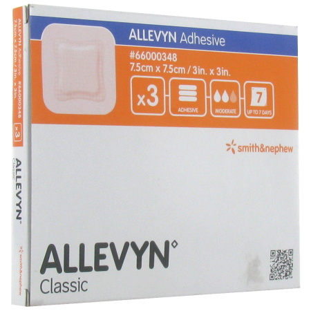 Allevyn Klevend Hydrocellulair Verband 7,5x7,5cm Stuks 3 (66000348)