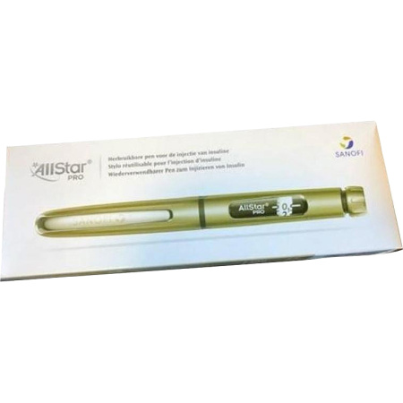 AllStar Pro Herbruikbare Insuline Injectie Pen Zilver 1 Stuk